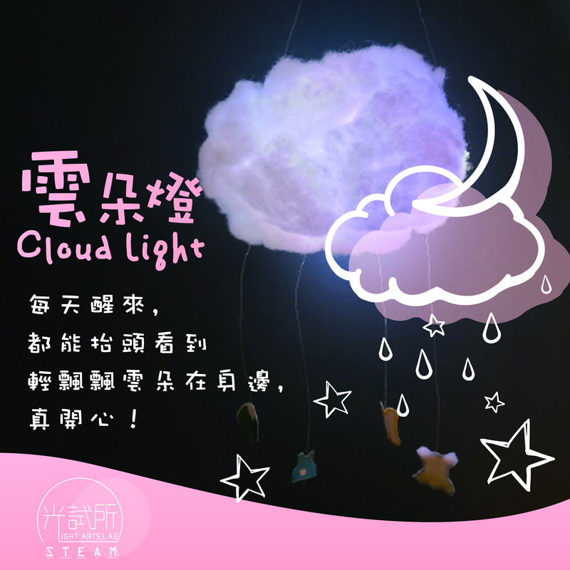 圖片:「玩藝玩」-親子活動【雲朵燈:設計一朵雲】